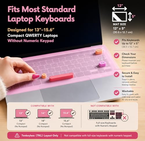 Cubierta de Teclado de Silicona para Uñas Largas Universal miniatura 4