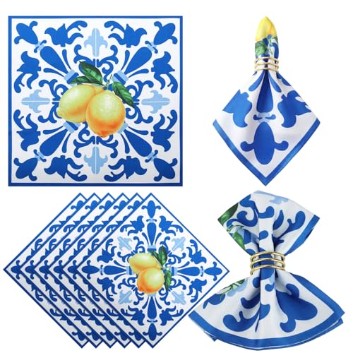 Set de 6 Servilletas Capri Limón 43x43 cm miniatura 1
