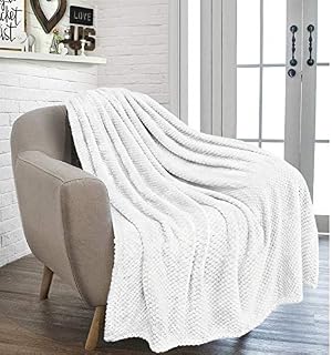 RayyanLinen Waffle Honey Comb Throw Blanket Super Soft Luxurious Versatile Sofa Bedspread Travel Throw (GREY SILVER, DOUBLE - 150 x 200CM)