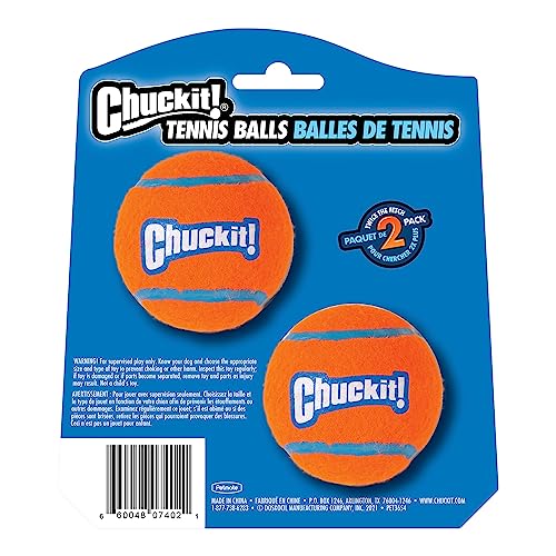 Schmeiß es weg! Tennisball-Hundespielzeug, robust, geeignet für Apportierspiele, geeignet für Hunde, Größe M, 2er-Pack