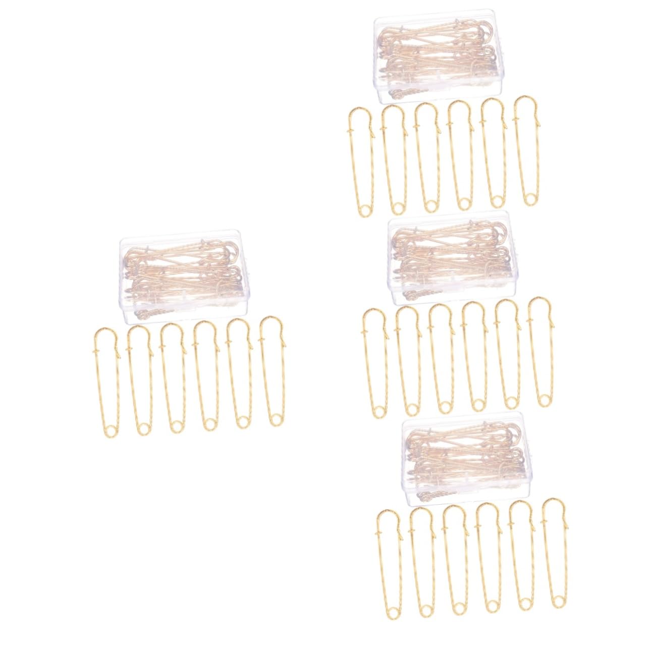 TEHAUX 40piezas Alfileres De Seguridad Retro Inoxidable Broches Para Costura y Manualidades Accesorios De Moda Para Suéteres y