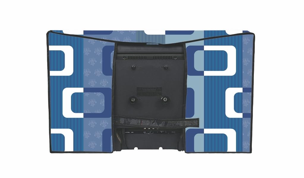 Mahal Creation PVC Printed LED TV Cover 32 Inch, Waterproof and Dustproof Cover (Blue)