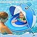 Baby Pool Float with Canopy UPF 50+ Sun Protection, Inflatable Toddler Float for Ages 6-36 Months, Infant Swimming Float with Adjustable Safety Seat Dual Air Chambers & 4-Stage Sunshade for Boys Girls
