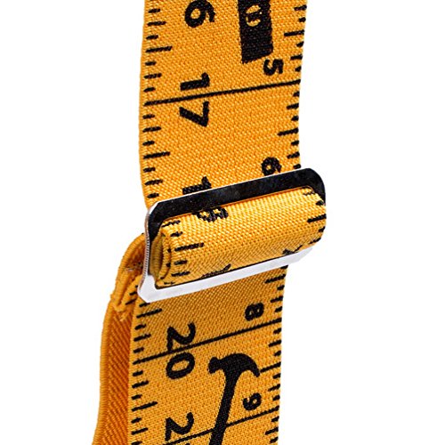 Mens Suspenders 2" Wide Adjustable And Elastic Braces X Shape With Very Strong Clips - Heavy Duty Tape Measure Suspenders For Men (Rule) #TOP3