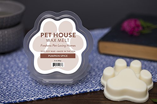 Image of One Fur All Pet House Scented Wax Melts for Warmer - Long-Lasting Pet Friendly Plant Based Soy Wax Melts - Pumpkin Spice Pack of 4