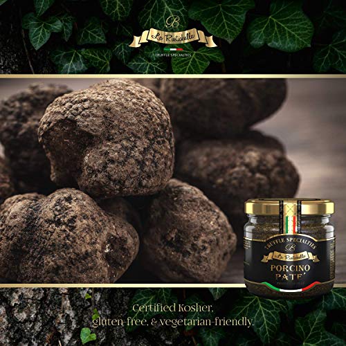 La Rustichella Vegetarian Black Truffle Paté - Kosher & Gluten-Free Truffle Paste (280g, Pack of 2)