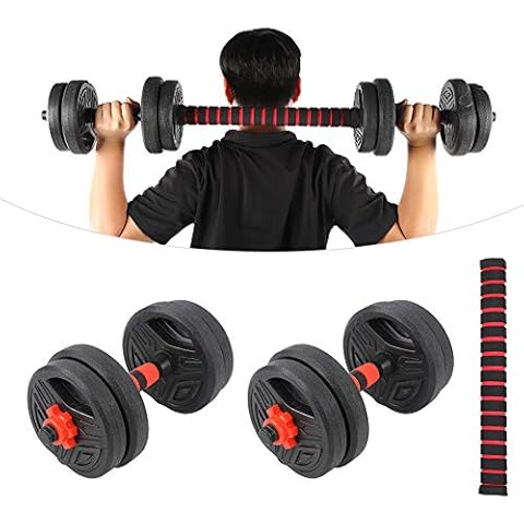 Juego de mancuernas ajustables de 10 kg y barra multifunción Cover