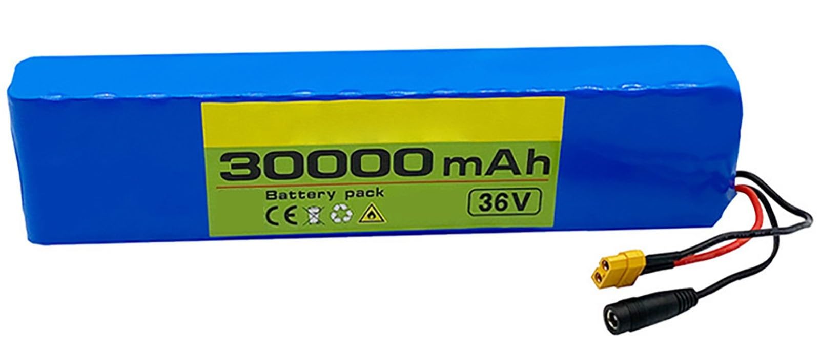 36V 30Ah Bateria para Bicicleta Electrica, 10S3P Ebike Batería PVC Impermeable Batería De Alta Potencia con Cargador para 200W 350W 500W 750W 800W Motor