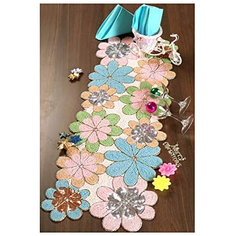 Light & Pro Camino de Mesa con Cuentas de Hojas Multicolor Cover