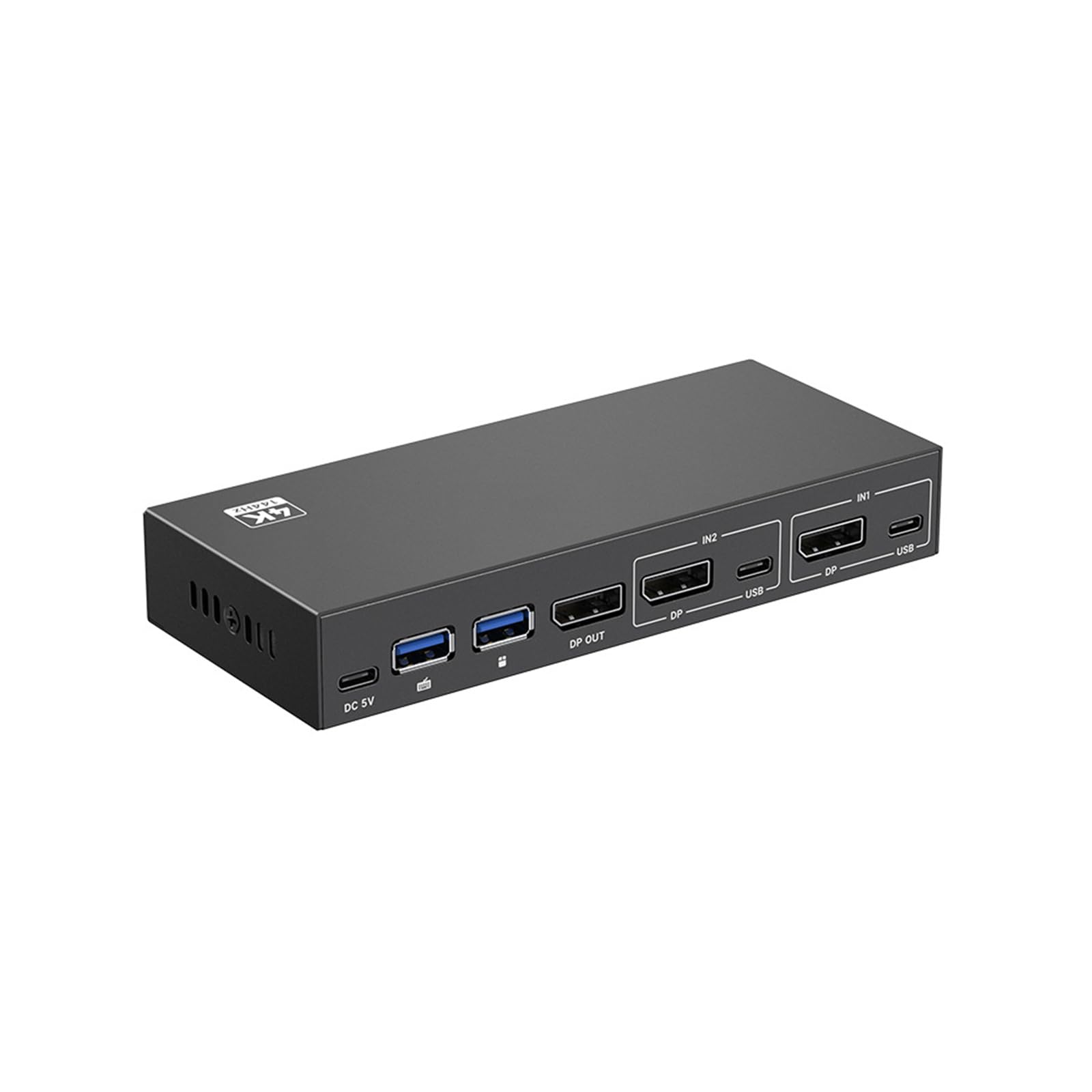 Switch KVM USB DisplayPort 2 in 1 Out Ingressi misti 2 porte 4K@144Hz KVM Share 1 Monitor per PC Laptop Tastiera