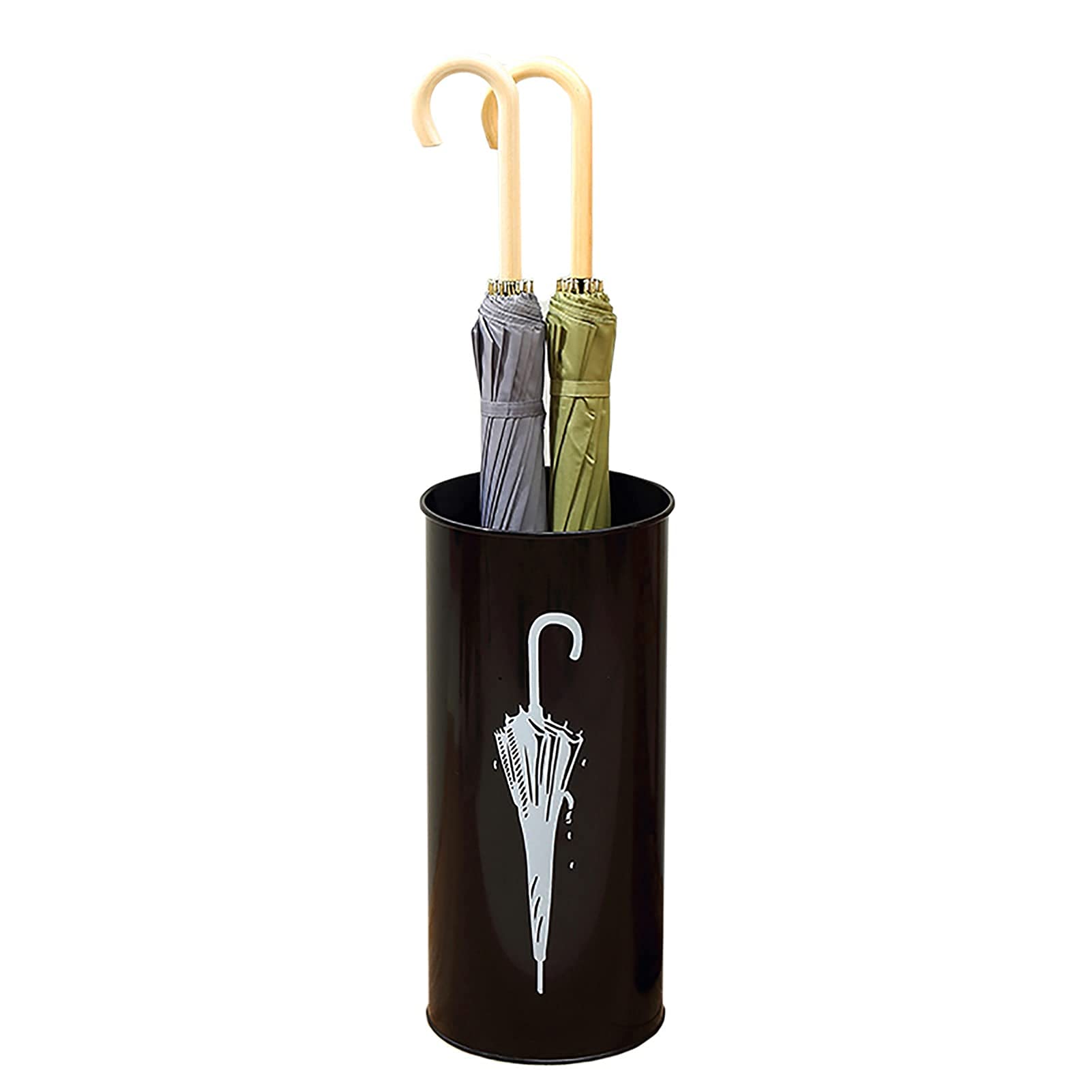 Porte-Parapluie Rond en Métal Résistant Durable Design Cylindrique