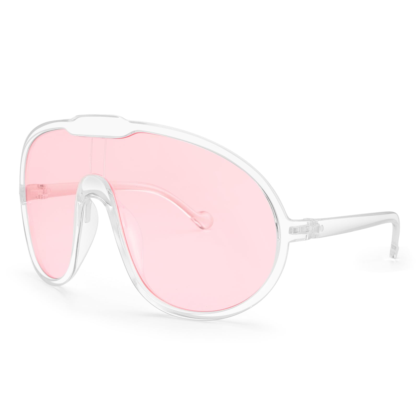 Dollger Oversized One Piece Sunglasses For Women Fashion Men Wrap Around UV400 Shield Goggles