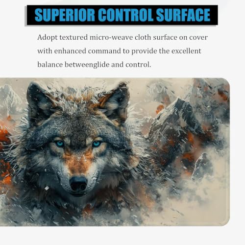 Sous main bureau large 100x50 cm et tapis de souris géant gaming