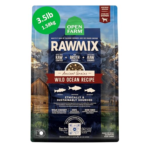Open Farm, RawMix Dry Dog Food with Ancient Grains, Protein-Packed Kibble Coated in Bone Broth with...