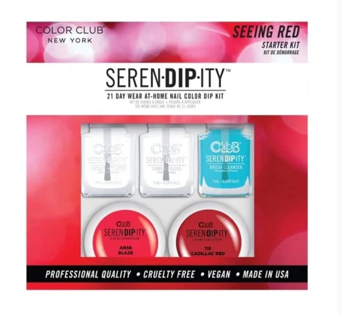 Seren-Dip-Ity_Color Club New York_21 Day Wear At Home Nail Color Dip Kit_Seeing Red, 1.0 Count