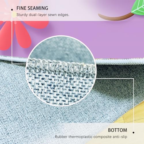 Tapis singe violet lavable idéal pour une salle de classe maternelle accueillante - 7