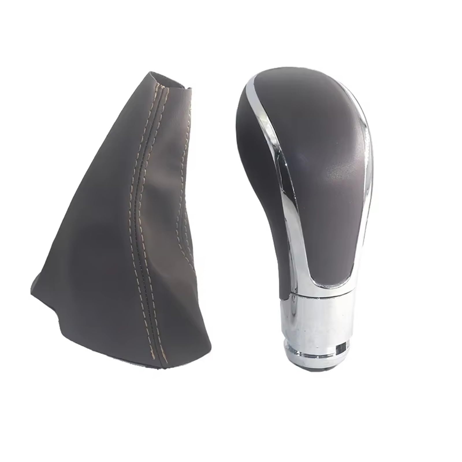 OUVECR Car Shift Gear Knob Handle for Buick for Regal Automatic Gearbox Handle Gear Lever Knob Shift Boot Gear Shift Cover(Pair Brown)