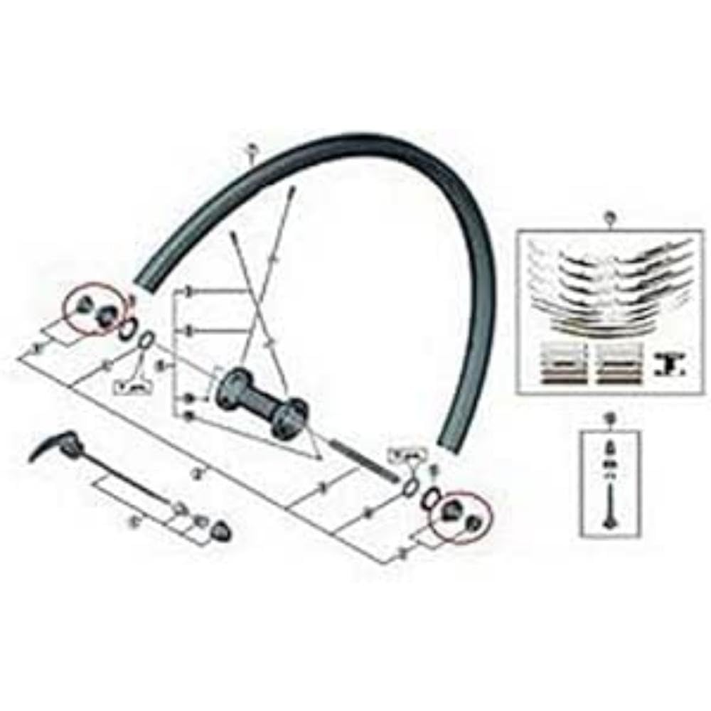 Shimano WH-RS010 right hand lock nut unit