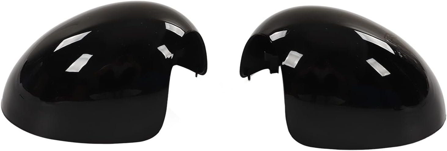 Side Mirror Cover,KIMISS R56 Black Door Mirror Cover for MINI Mirror Covers R57 Car Exterior 2Pcs Door Mirror Cover Left Right Glossy Black Replacement for R55 R56 R57 R58 R59 R60 R61