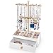 Teamkio Schmuckständer, Jewelry Organizer, Schmuckhalter 2 in 1, Ohrringständer mit Schublade, Kettenständer, Weiß für Halsketten, Ringe, Armband, Ohrringe, Uhren, Geschenk für Damen Damen Ring günstig Kaufen-Teamkio Schmuckständer, Jewelry Organizer, Schmuckhalter 2 in 1, Ohrringständer mit Schublade, Kettenständer, Weiß für Halsketten, Ringe, Armband, Ohrringe, Uhren, Geschenk für Damen