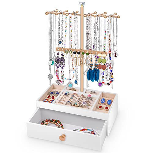 Teamkio Schmuckständer 2-in-1 – Schmuckhalter & Jewelry Organizer mit...