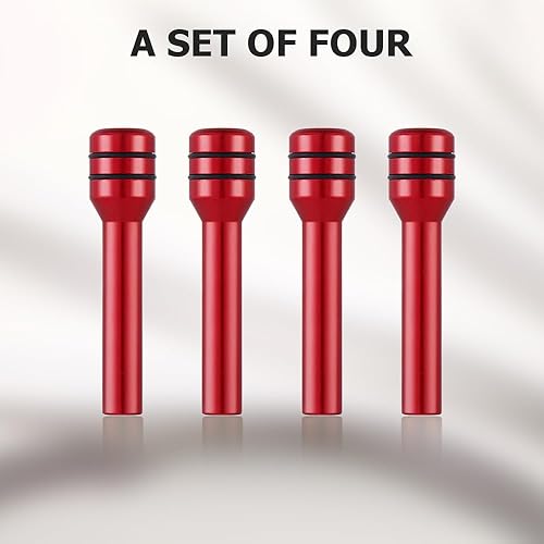 Miniatura 9 de 4 pomos de bloqueo de puerta de automóvil, 1.92 x 0.39 pulgadas, aleación de aluminio, pasadores de bloqueo de puerta interior para decoración de