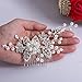 CROWN GUIDE Bridal Hair Comb Clip Pin Rhinestone Pearl Wedding Hair Accessories for Women Brides Bridesmaid Hairpiece Silver