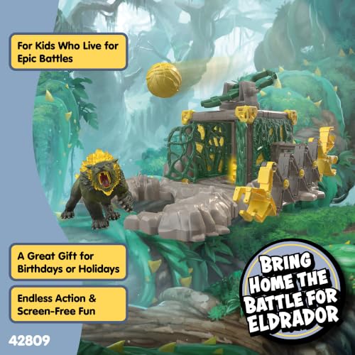 Image of Schleich Eldrador - 51Pc Jungle Stronghold Playset - Kids Ages 7+ | 42809