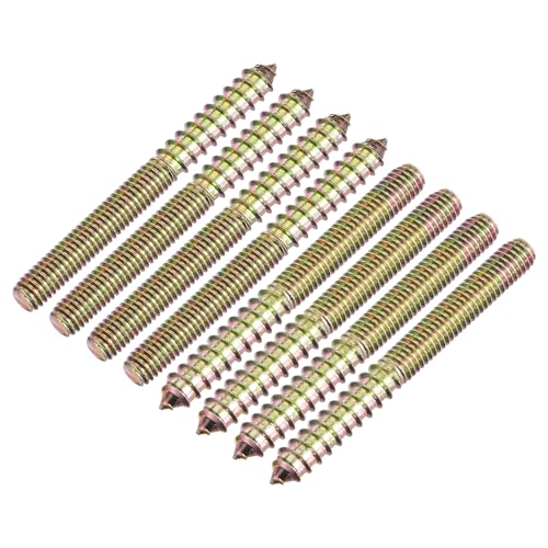 Image of uxcell 3 /8-16x4 Hanger Bolts, 12pcs Double Ended Screws Wood Dowel Screws for Furniture