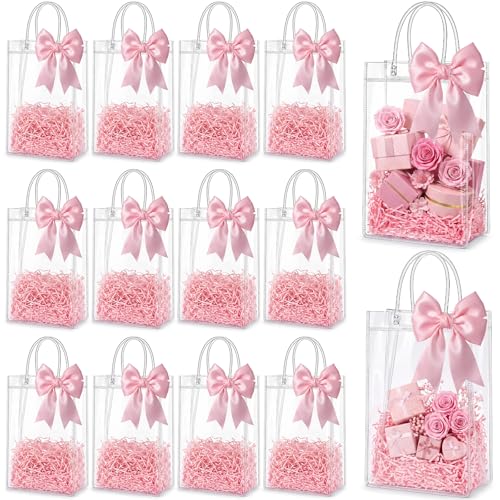 Sacs à friandises en vrac pour mariage et baptême avec ruban rose