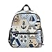 ZZKKO Kinder-Rucksack mit maritimem Anker und Seestern, für Kindergarten, Kleinkinder, Jungen und Mädchen