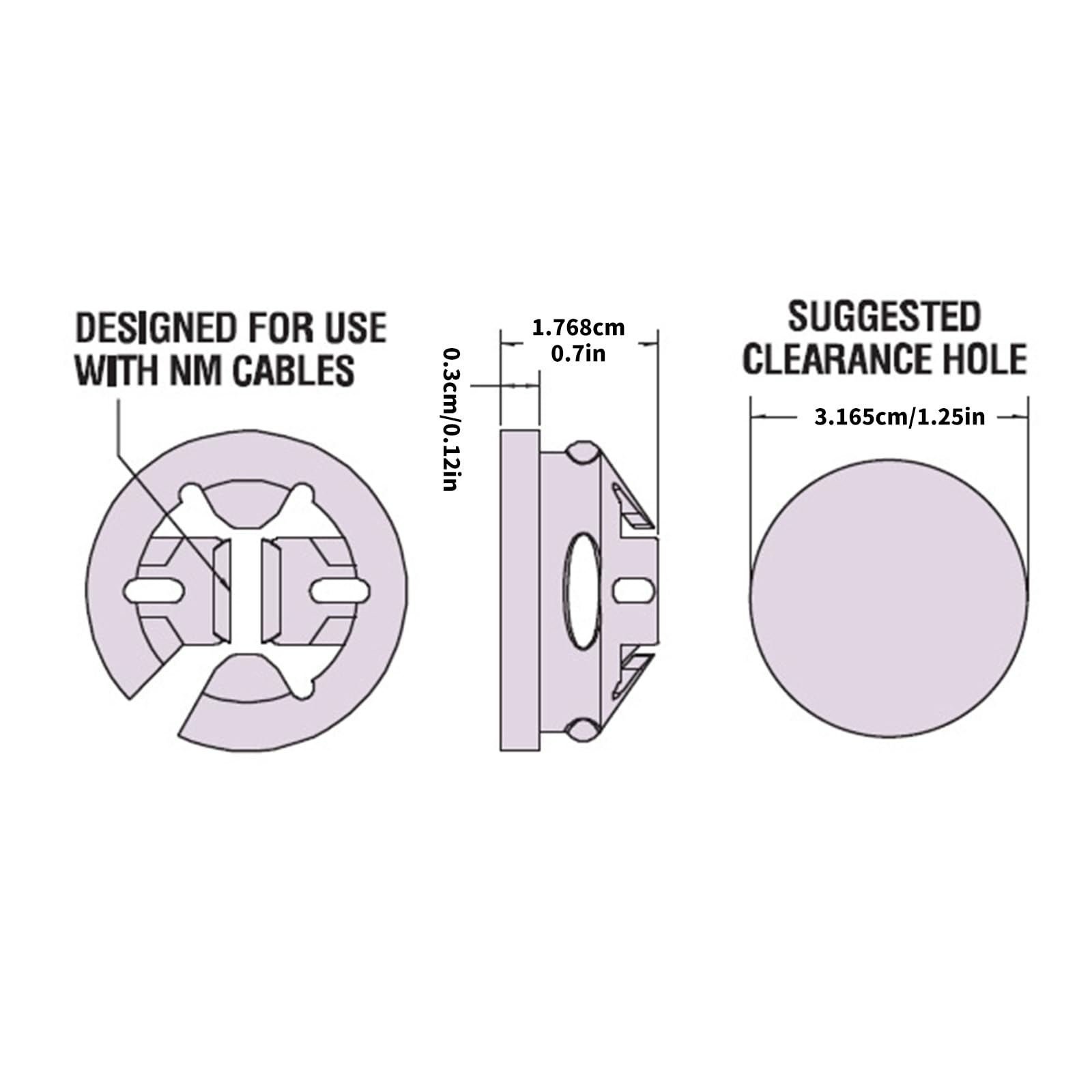 ordinarYone Connecteur de câble à bouton-poussoir non métallique pour une installation rapide et une connexion électrique