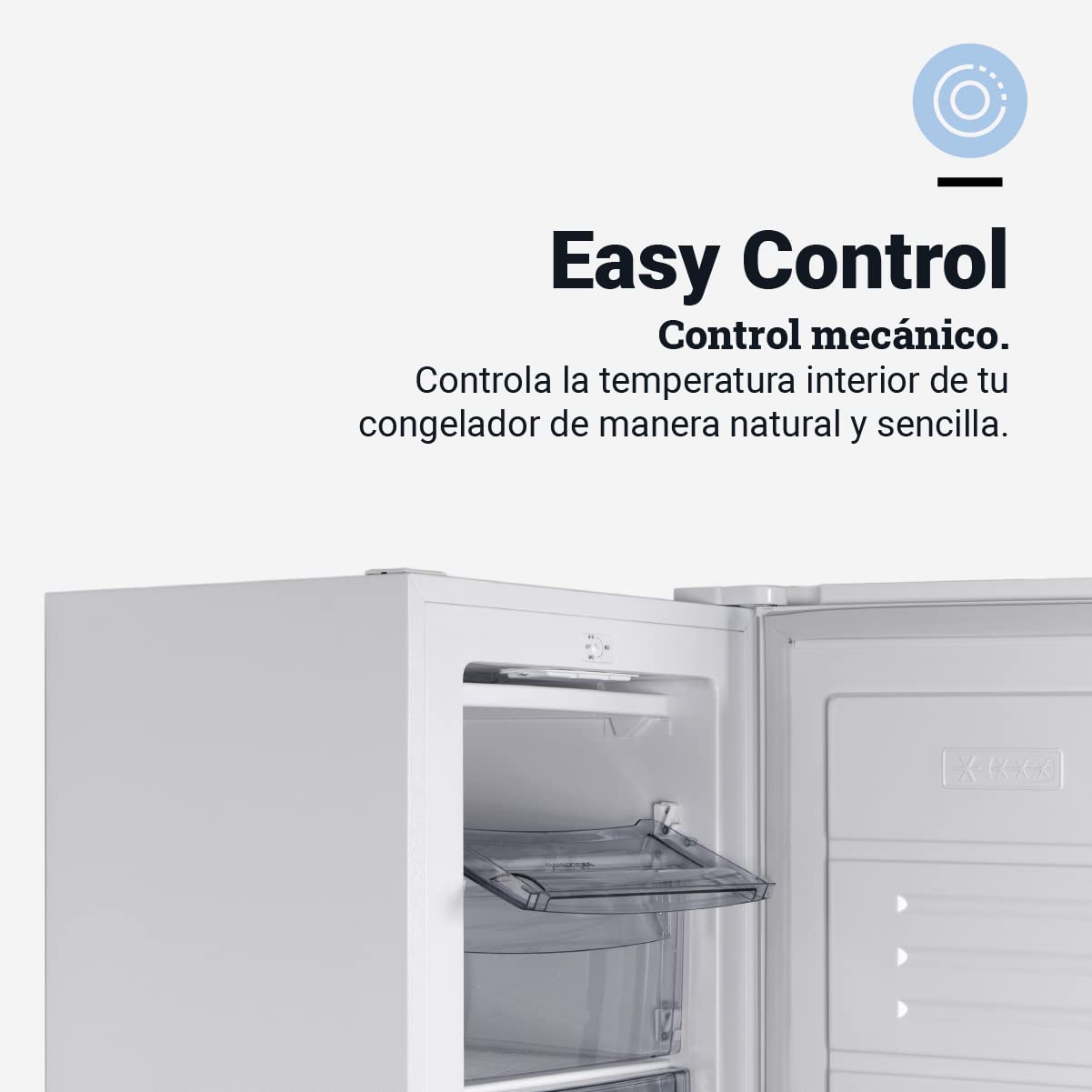 UNIVERSALBLUE Congelador Vertical 172L Pequeño 144cm | Congelador Pequeño Con Cajones | Refrigerador | Puerta Reversible | Bajo consumo | ENVÍO + SUBIDA A PLANTA INCLUIDO
