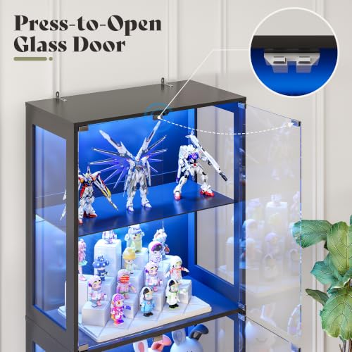 Image of AMERLIFE Modular DIY RGB 5-Tier Display Cabinet, 32 x 16 x 72.5 Inch