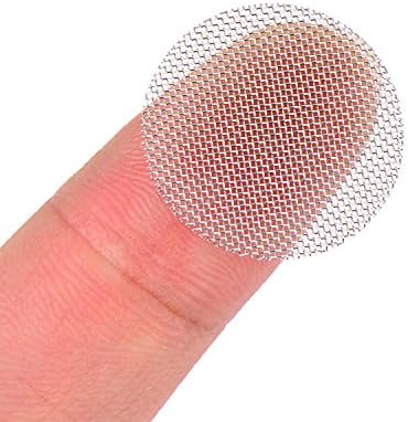 Stainless Steel Smoking Screens Pipe Screen Filters 15 mm with Storage Box (150 Pieces)
