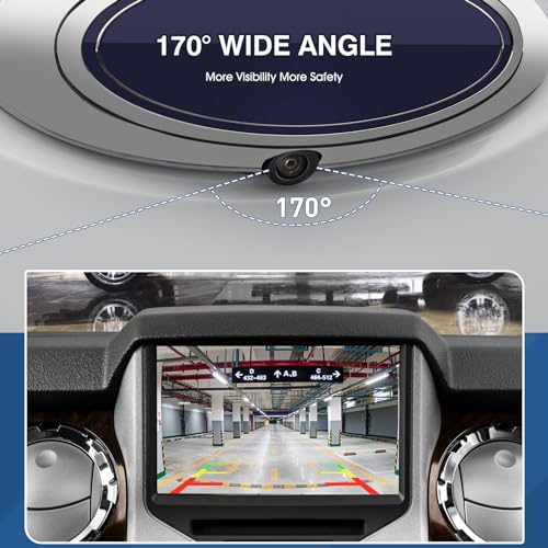 Image of Rear View Backup Reverse Camera Compatible with Ford F250 F350 F450 F550 Super Duty 2013 2014, Safety Parking Back Up Assist Camera OE Number EC3Z-19G490-A