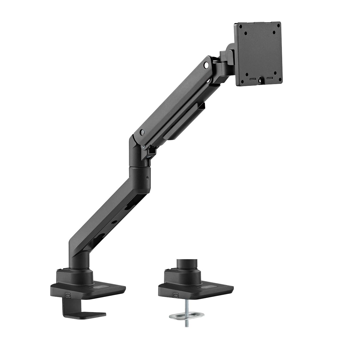 LogiLink Supporto per monitor da 17 a 49", con molla a gas, adatto per monitor Flat & Curved, alluminio
