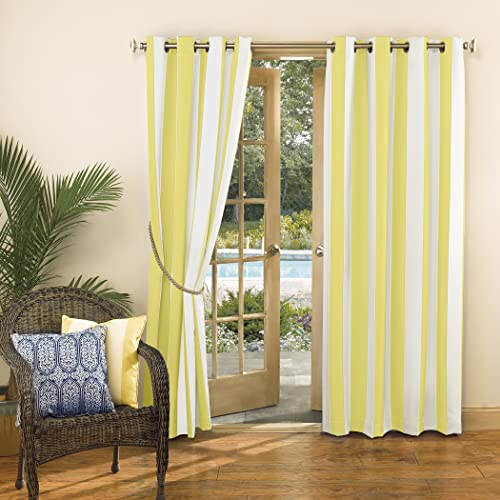 Rideau à œillets Sun Zero jaune 274cm | Élégance et protection terrasse