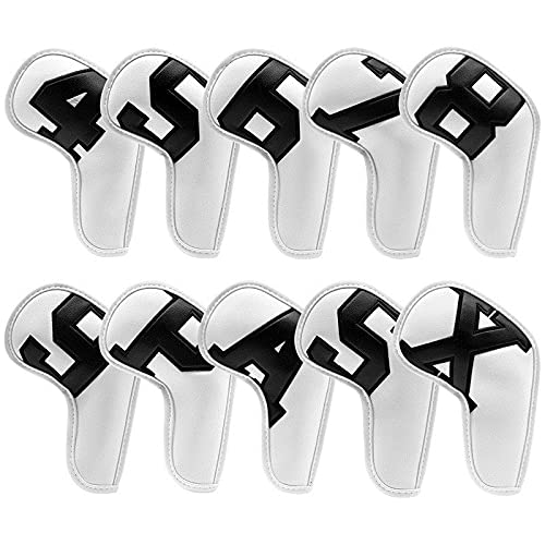 Golf SchläGerkopfhüLlen Golf-Eisenkopfabdeckungen Eisen Headovers Keile Abdeckungen 4-9 Aspx 10pcs Golfventilator liefert Golf Eisen deckt 771