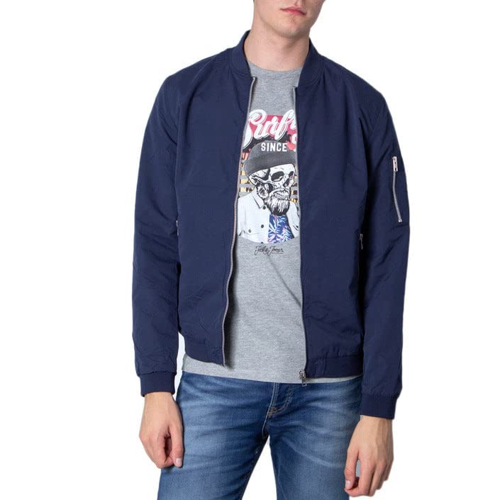 Jack & Jones Jjerush Bomber Noos Veste, Blazer Bleu Marine, L Homme