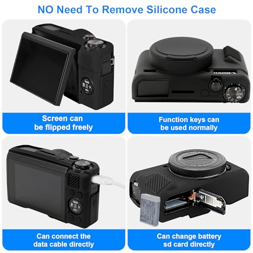 Funda de silicona para cámara Canon PowerShot G7 X Mark II miniatura 4
