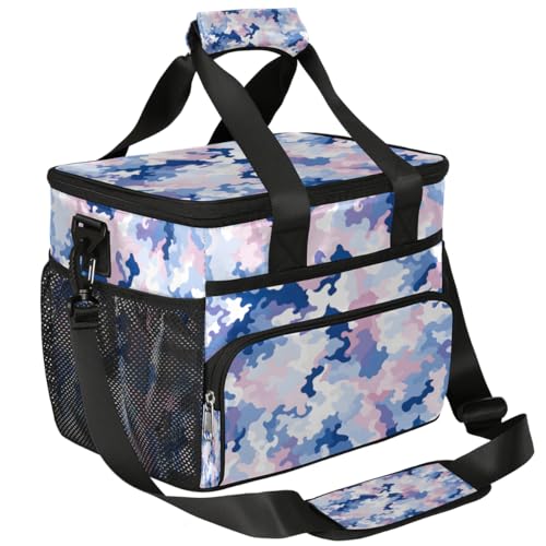 Camouflage Insulated Picnic Backpack Lunch Box for Women Men Picnic Basket Tote Lunch Bag Picnic Bag Portable Lunch Bags for Picnic, Beach, Work, Trip,Office, Camp Light Fashion Camo