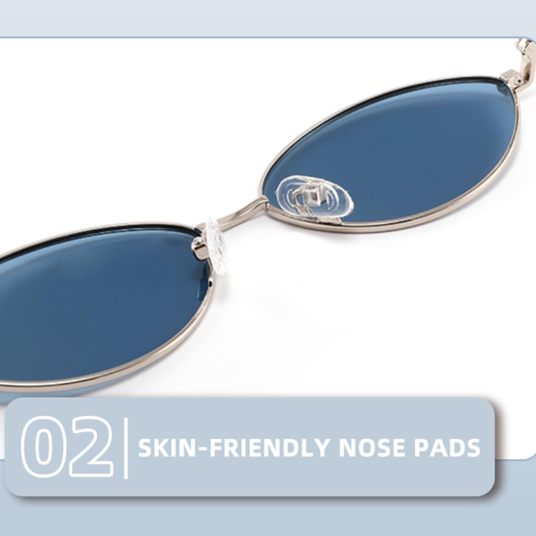 Trendige ovale polarisierte Sonnenbrille für Damen, luxuriöser Metallrahmen, Vintage-UV400-Schutz für Herren