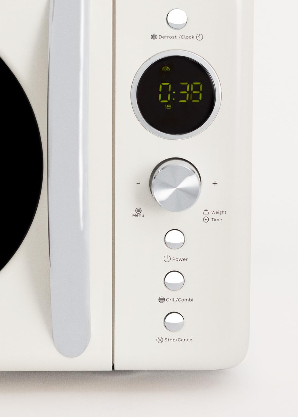 CREATE/MICROWAVE RETRO/Microondas grill digital banco roto/Estilo Retro, capacidad 20L, plato de Ø245 mm, 3 programas, 9 menús preinstalados, cocinado multietapa, pantalla LCD, 900W