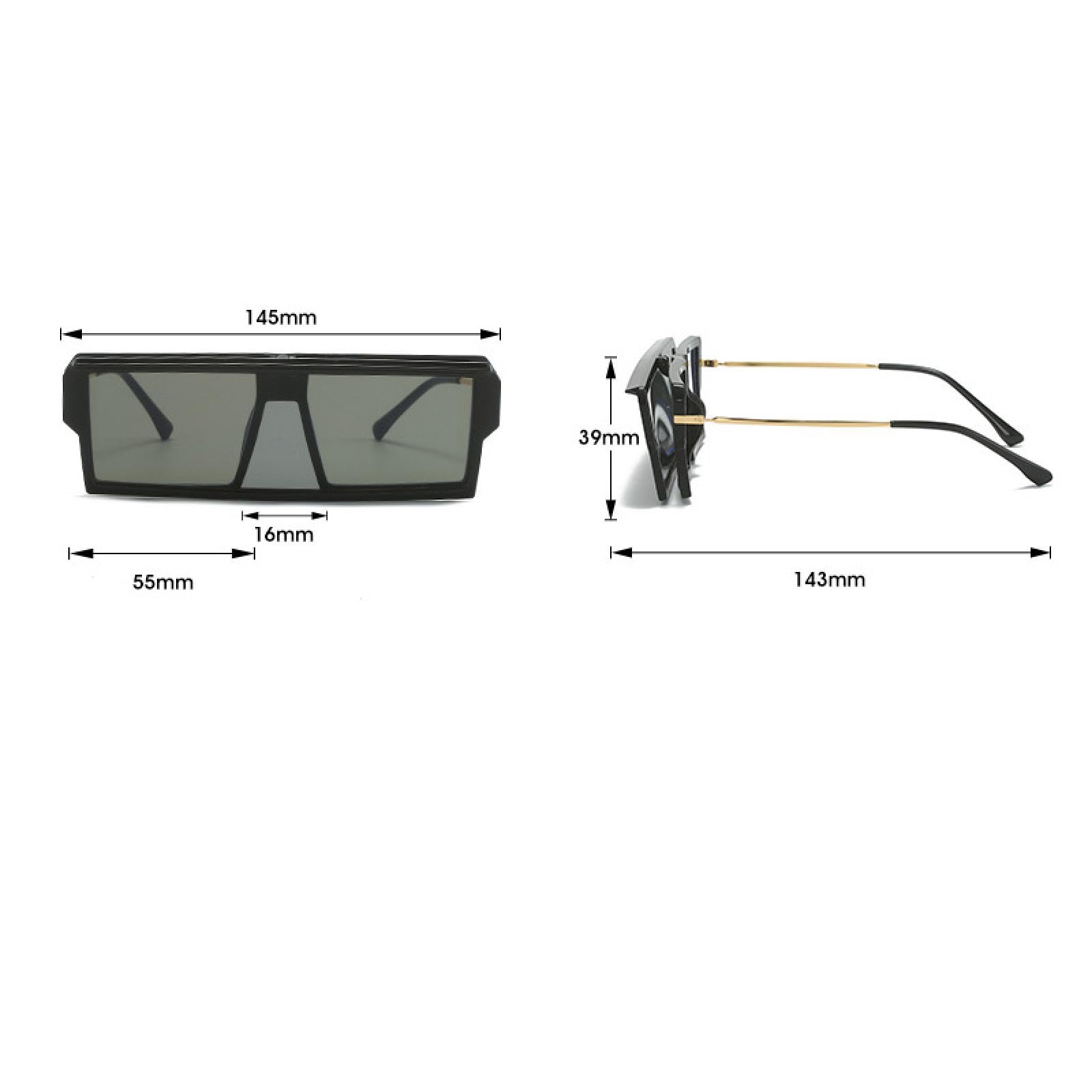 Gafas de sol abatibles de moda para mujer, estilo punk, para hombre, de una pieza, con estampado de leopardo, UV400