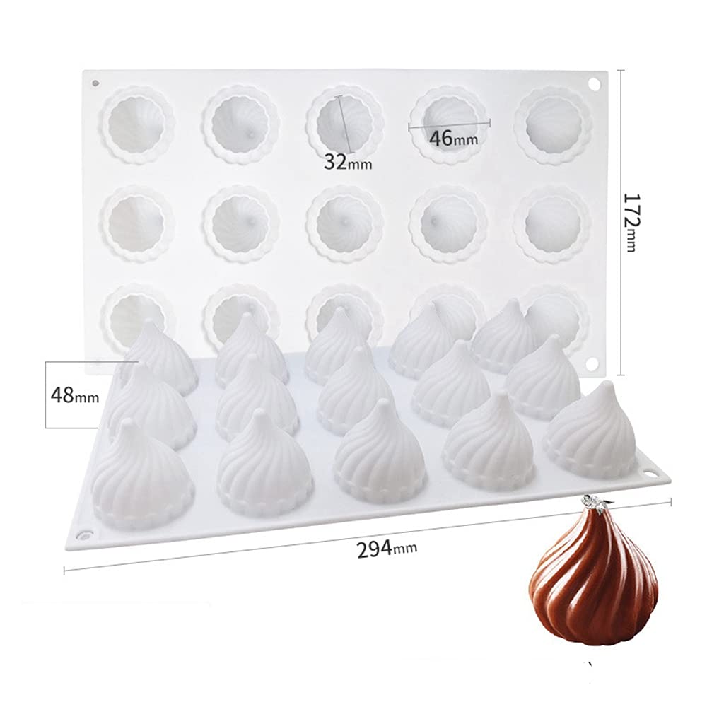 Amazon.co.jp: 15個穴コーン 渦巻き玉ねぎ シリコンケーキ型 キッチン