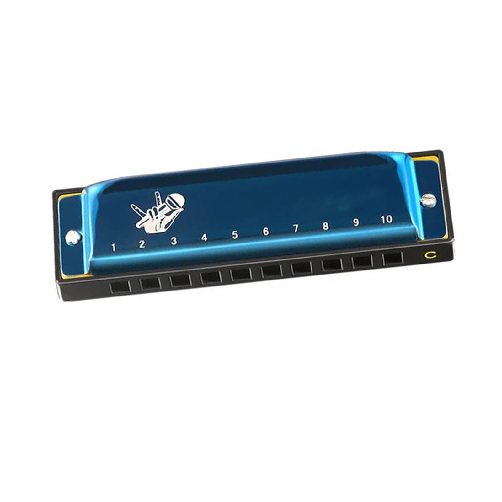 Armonica Blues Diatonica Per Amanti Della Musica Tonalità Di Do 10 Fori Standard H(Blue)