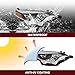 JSBOYAT Headlights Assembly for 2014 2015 2016 Toyota Corolla Base/CE/C/LE Eco/LE/L/S Plus/S/Sedan 4-Door LED Headlamps Driver and Passenger Side