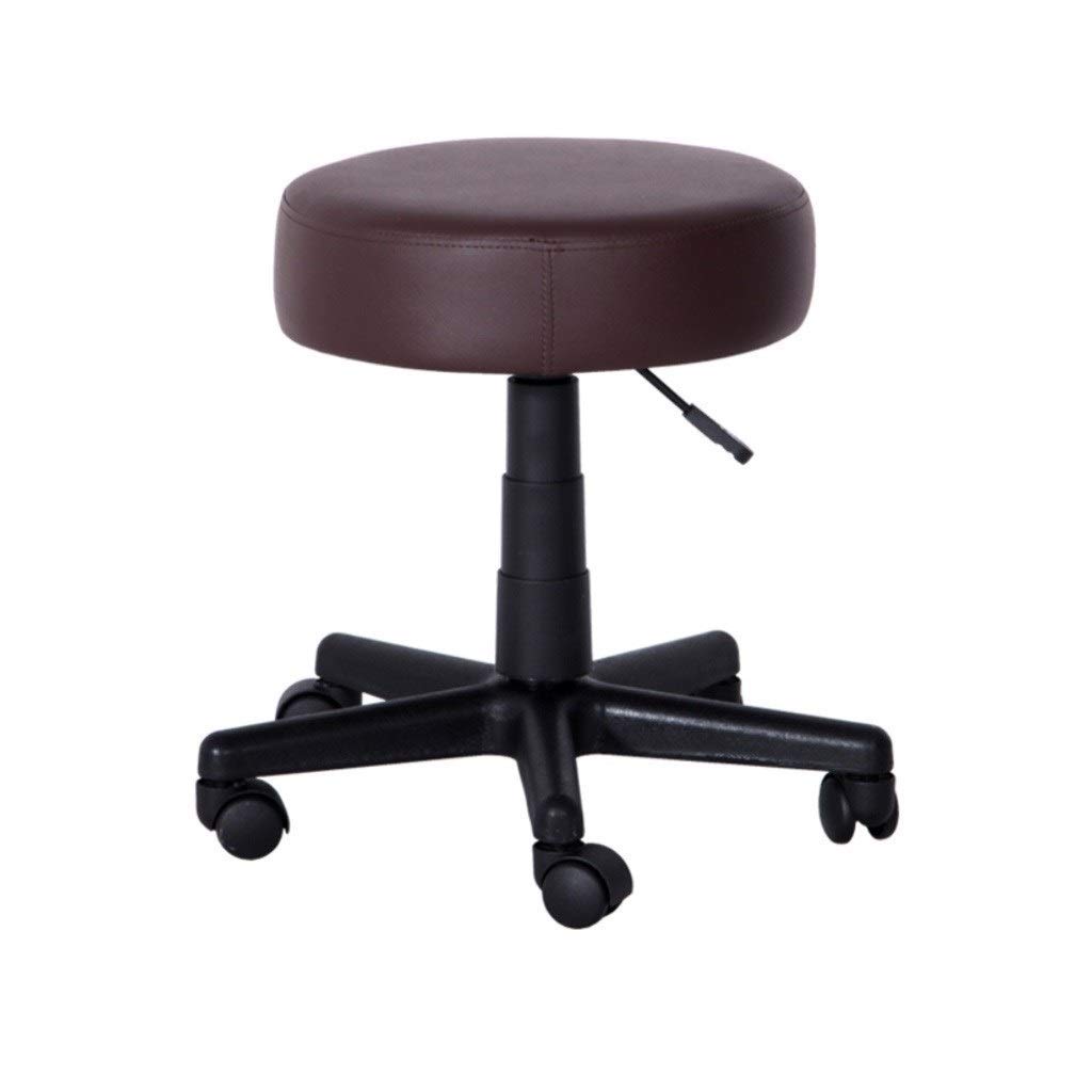 Chaise de coiffeuse tournante 360 chocolat réglable contre le mal de dos