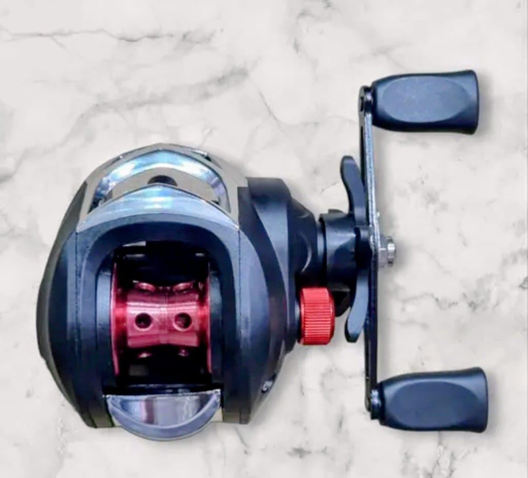Model-X Elite Baitcasting Reel Right Hand, Red & Black | 7.3:1 Gear Ratio, 18 lbs Carbon Fibre Drag, 6+1 SS Bearings-picture-11